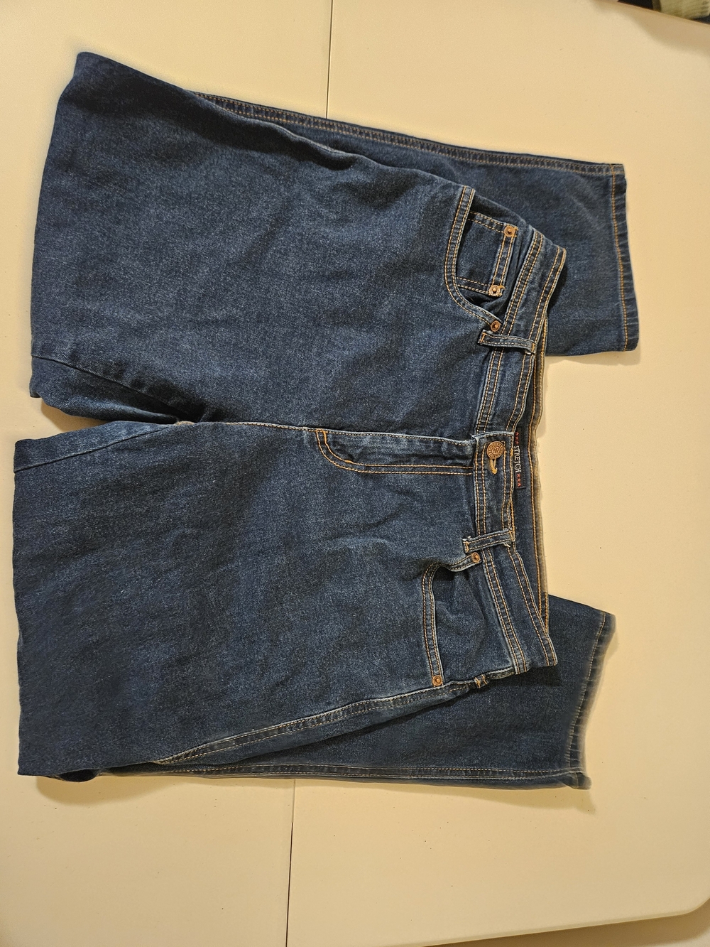 Bill Blass Straight Legs Jeans Stretch Denim – Dark Wash, Size 12P